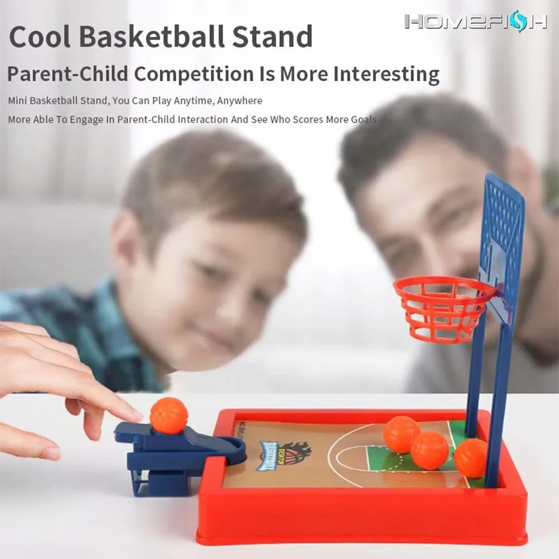 Mini basketball machine desktop portable travel or office game set, suitable for indoor or outdoor use.