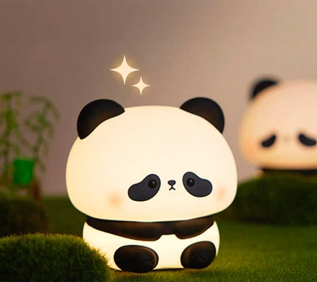 Luminária e Abajur de Panda com Luz Quente e Confortável