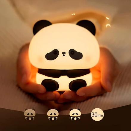 Luminária e Abajur de Panda com Luz Quente e Confortável